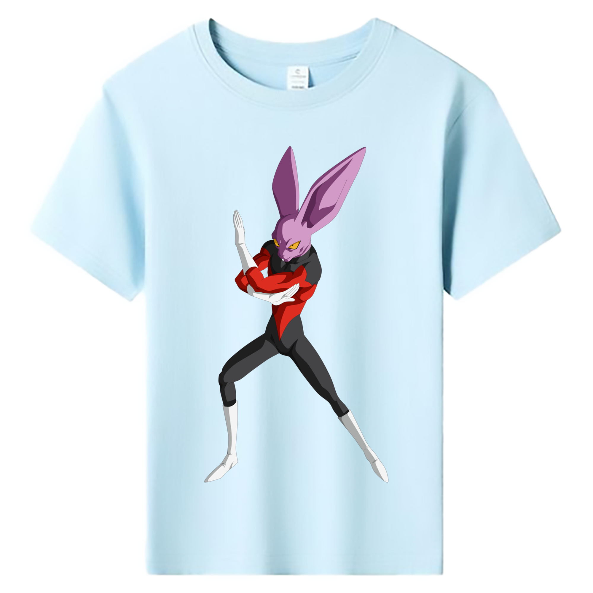 （画像用） ドラゴンボール ビルス 破壊神ビルス DRAGON BALL Beerus Birusu 綿100％キッズTシャツ（フロントプリント）
